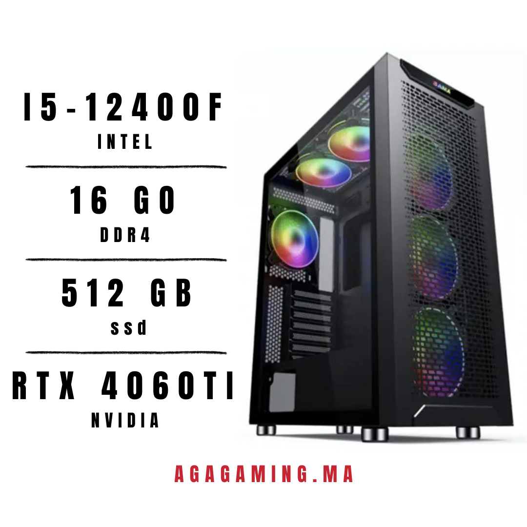 Pc Gamer intel I5 12400F / RTX 4060 TI Pc Gamer intel I5 12400F / RTX 4060 TI